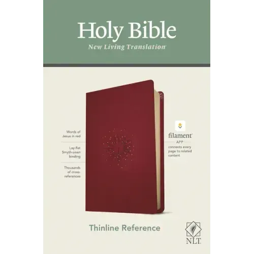 NLT Thinline Reference Bible, Filament Enabled Edition (Red Letter, Leatherlike, Berry)