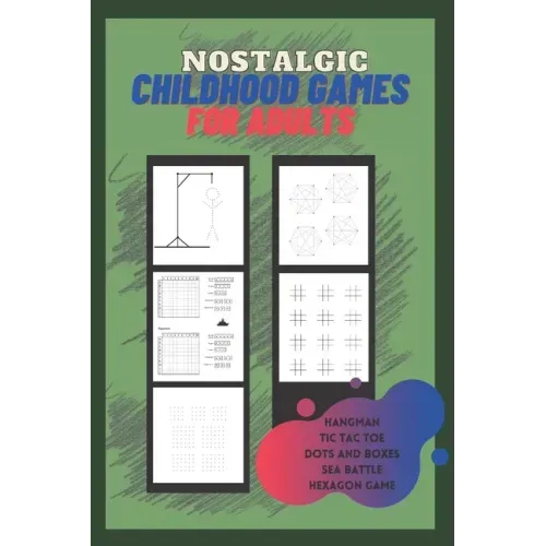 Nostalgic Childhood Games for Adults: Classic 2 players pen and paper games, puzzles and travel activity book for couples, family, teenagers, elderly