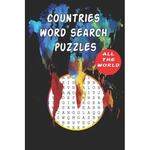 Countries Word Search Puzzles All the World: 6x9' 100 pages Word Search Book Puzzle for Kids Age 8 up and Adults, Educational Notebook in Matt Cover