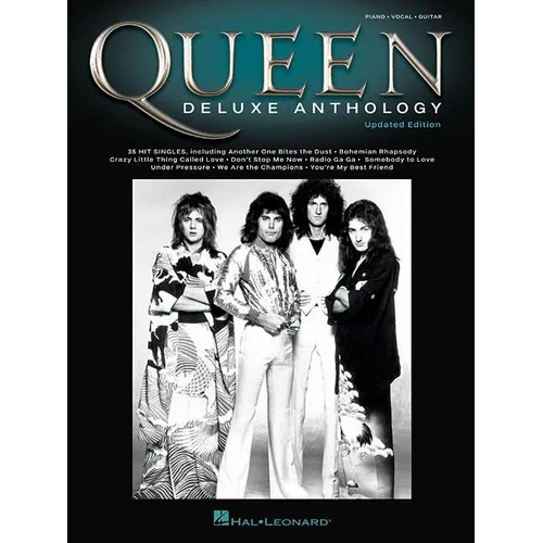 Queen - Deluxe Anthology Updated Edition Piano Vocal and Guitar Sheet Music 35 Classic Rock Songs by Freddie Mercury and Queen