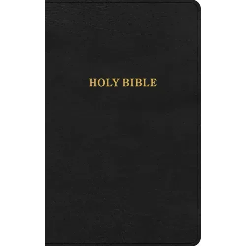 KJV Thinline Reference Bible, Black Leathertouch