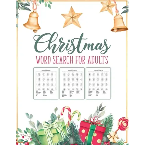 Christmas Word Search For Adults: Puzzle Book Holiday Fun For Adults and Kids Activities Crafts Games