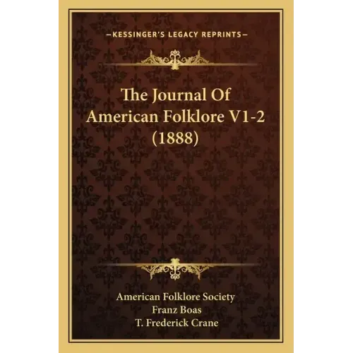 The Journal Of American Folklore V1-2 (1888)