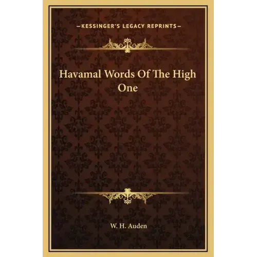 Havamal Words of the High One