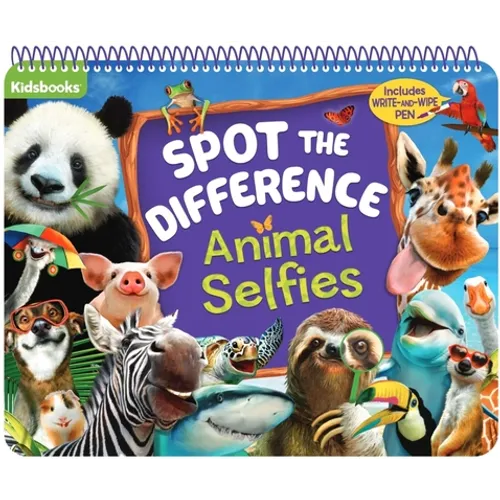 Spot the Difference: Animal Selfies (Includes Write-And-Wipe Pen)