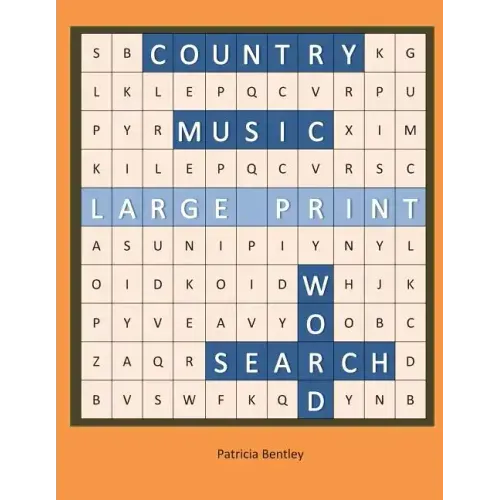Country Music Large Print Word Search