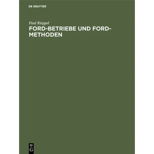 Ford-Betriebe Und Ford-Methoden