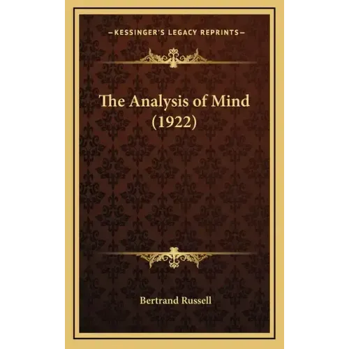 The Analysis of Mind (1922)