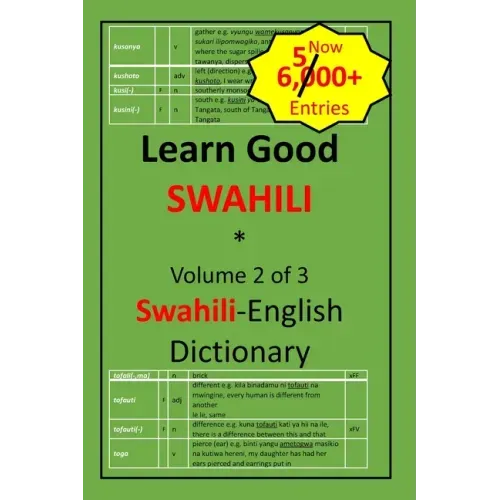 Learn Good Swahili: Volume 2 of 3: Swahili-English Dictionary with built-in mini-Thesaurus