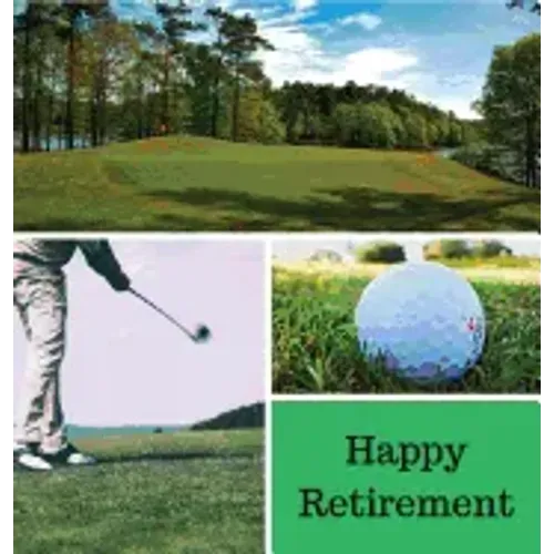 Golf Retirement Guest Book (Hardcover): Retirement book, retirement gift, Guestbook for retirement, retirement book to sign, message book, memory book
