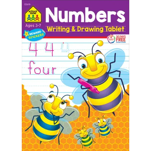 School Zone Numbers Writing & Drawing Tablet Workbook