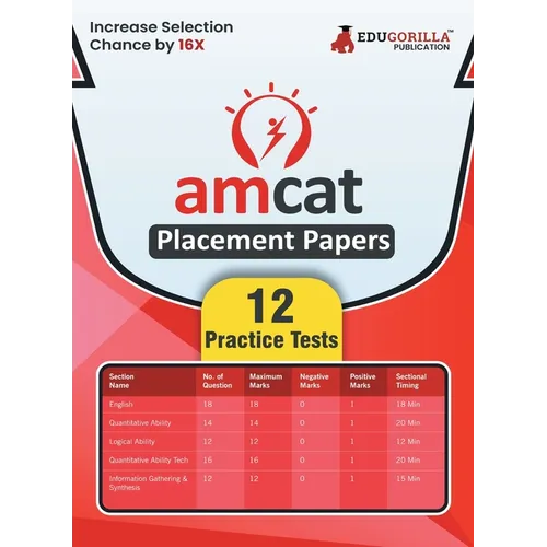 AMCAT Placement Papers Prep Book 2023 Aspiring Minds Computer Adaptive Test 12 Practice Tests with Free Access To Online Tests