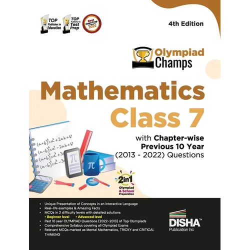 Olympiad Champs Mathematics Class 7 with Chapter-wise Previous 10 Year (2013 - 2022) Questions 4th Edition Complete Prep Guide with Theory, PYQs, Past