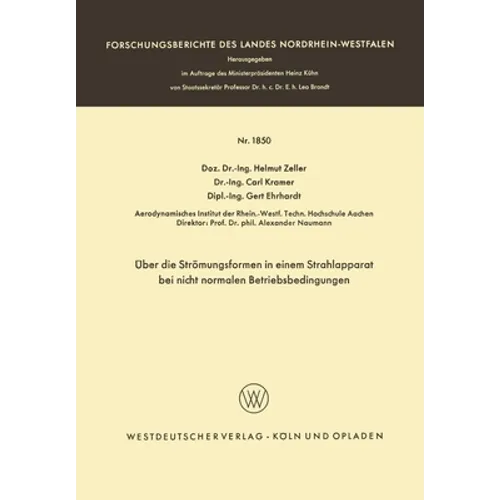 Über die Strömungsformen in einem Strahlapparat bei nicht normalen Betriebsbedingungen
