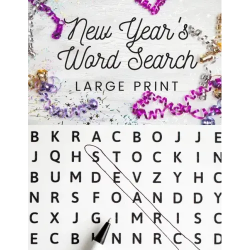 New Year's Word Search: Large Print Word Search All About New Year's
