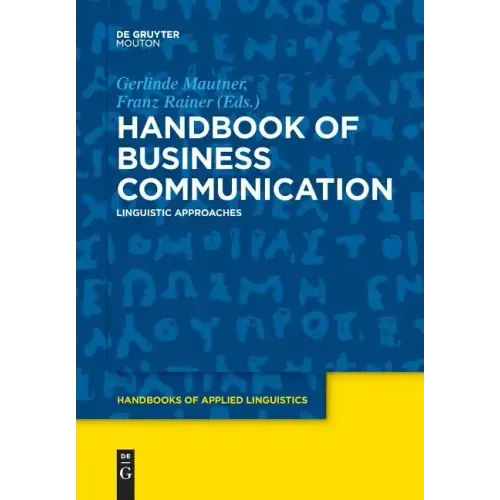 Handbook of Business Communication: Linguistic Approaches