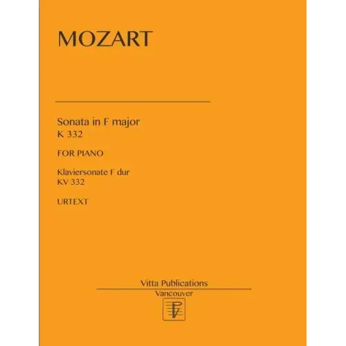 Sonata in F major: K 332. Urtext