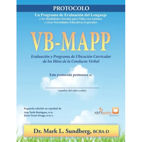 VB-MAPP, Evaluación y programa de ubicación curricular de los hitos de la conducta verbal: Protocolo