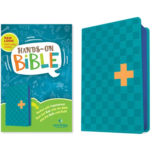 NLT Hands-On Bible, Third Edition (Leatherlike, Blue Check Cross)
