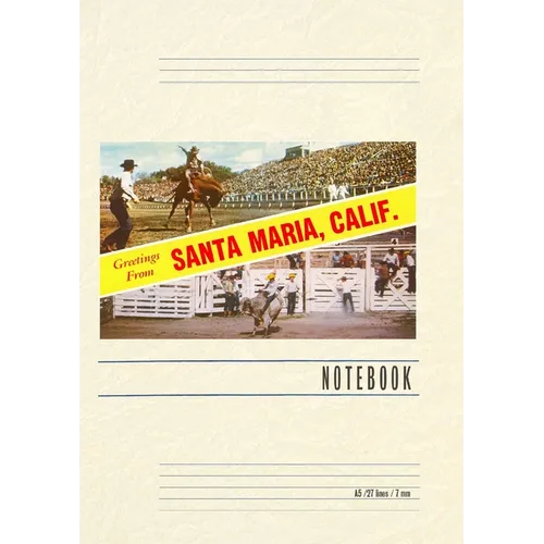 Vintage Lined Notebook Greetings from Santa Maria