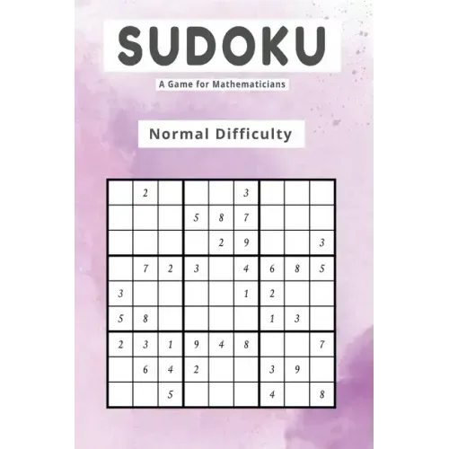 Sudoku A Game for Mathematicians Normal Difficulty