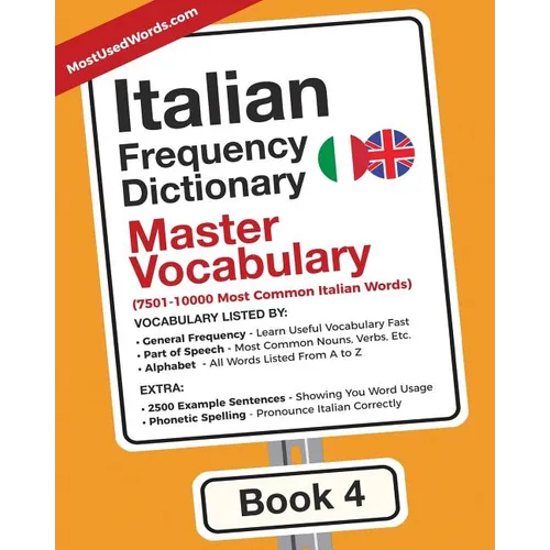 Italian Frequency Dictionary - Master Vocabulary: 7501-10000 Most Common Italian Words