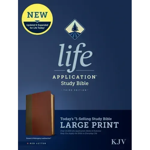 KJV Life Application Study Bible, Third Edition, Large Print (Leatherlike, Brown/Mahogany, Red Letter)