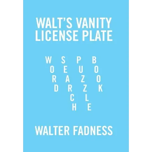 Walt's Vanity License Plate: Word Search Puzzle Book