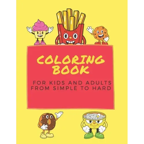 coloring book for kids and adults from simple to hard