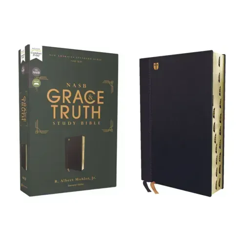 Nasb, the Grace and Truth Study Bible (Trustworthy and Practical Insights), Leathersoft, Navy, Red Letter, 1995 Text, Thumb Indexed, Comfort Print