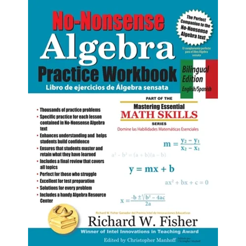 No-Nonsense Algebra Practice Workbook, Bilingual Edition: English-Spanish