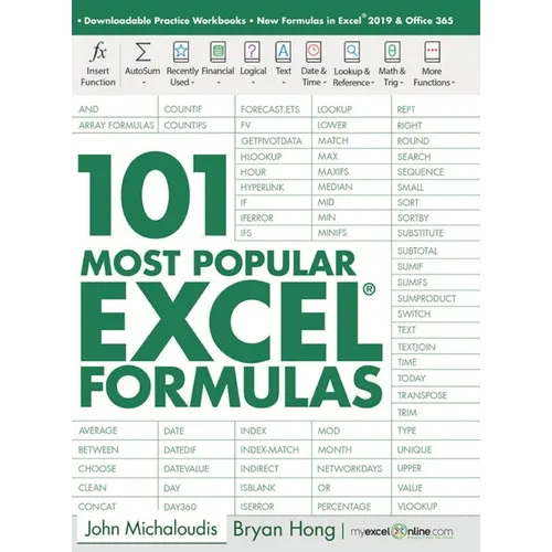 101 Most Popular Excel Formulas