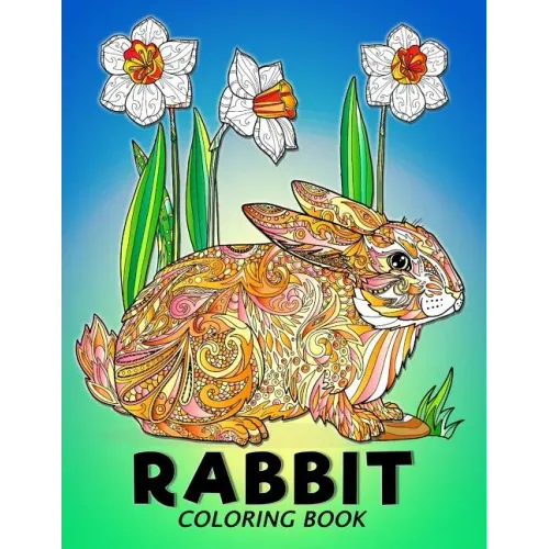 Rabbit Coloring Book: Animal Stress-relief Coloring Book For Adults and Grown-ups
