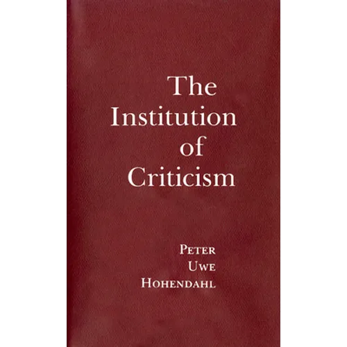 The Institution of Criticism