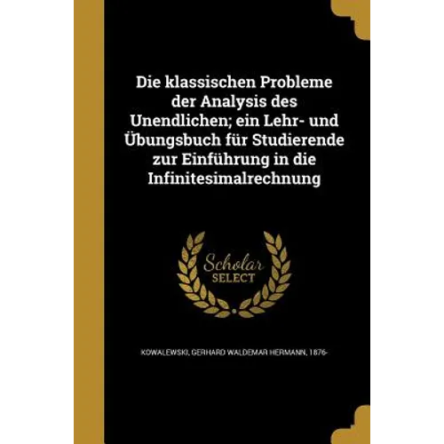 Die klassischen Probleme der Analysis des Unendlichen; ein Lehr- und Übungsbuch für Studierende zur Einführung in die Infinitesimalrechnung