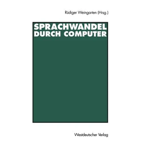 Sprachwandel Durch Computer
