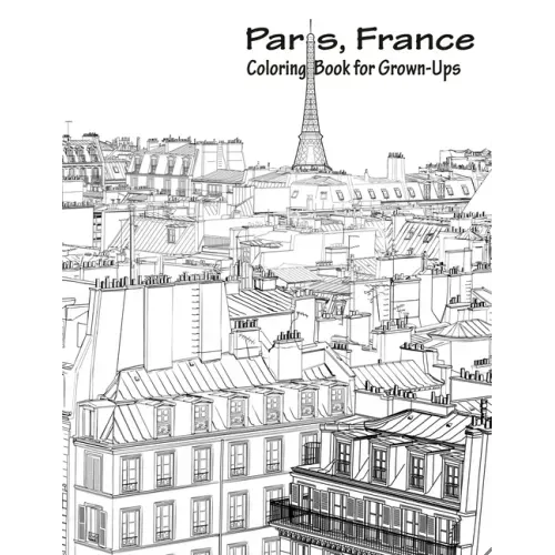 Paris, France Coloring Book for Grown-Ups 1