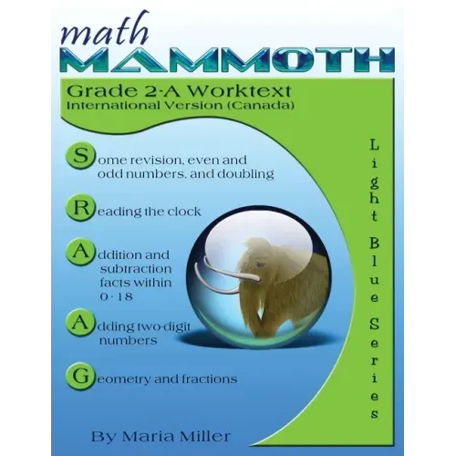 Math Mammoth Grade 2-A Worktext (Canadian Version)