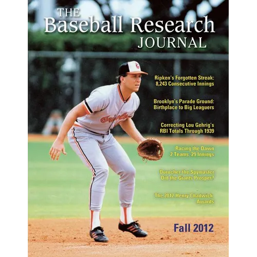 Baseball Research Journal (Brj), Volume 41 #2