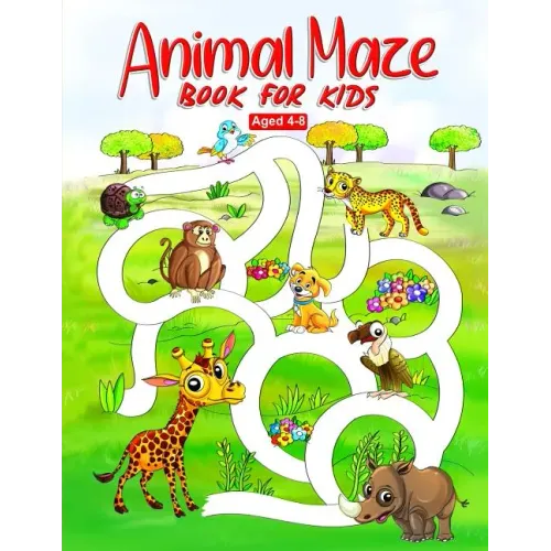 Animal Maze Book for Kids Aged 4-8: Fun Childrens Activity Book, for Children Aged 4 5 6 7 & 8