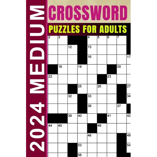 2024 Medium Crossword Puzzles for Adults: Challenging and Relaxing Crossword Puzzles Book With Solutions-(Over75 Puzzles)
