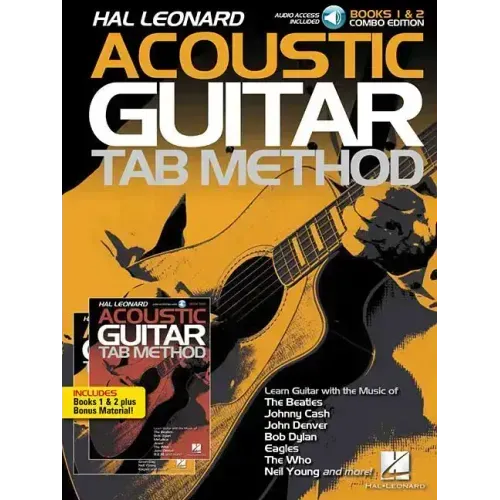 Hal Leonard Acoustic Guitar Tab Method - Combo Edition: Books 1 & 2 with Online Audio, Plus Bonus Material