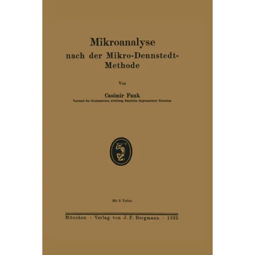 Mikroanalyse nach der Mikro-Dennstedt-Methode