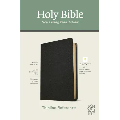 NLT Thinline Reference Bible, Filament Enabled Edition (Red Letter, Genuine Leather, Black)