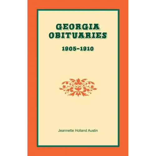 Georgia Obituaries, 1905-1910