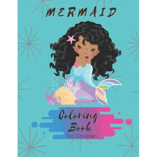 Mermaid Coloring Book: For Girls - 30 Pages - Paperback - Made In USA - Size 8.5x11