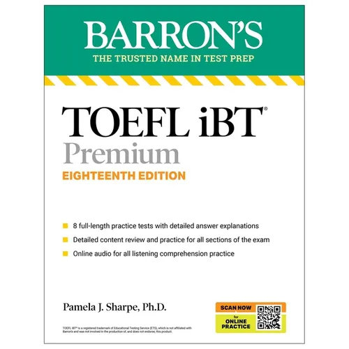 TOEFL IBT Premium with 8 Practice Tests + Online Audio, Eighteenth Edition