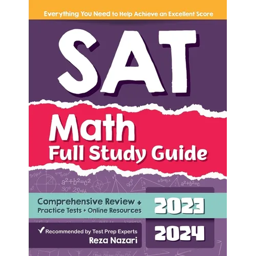 SAT Math Full Study Guide: Comprehensive Review + Practice Tests + Online Resources