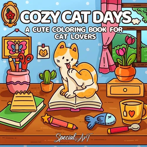 Cozy Cat Days: A Cute Coloring Book for Cat Lovers