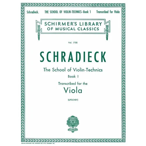 School of Violin Technics, Op. 1 - Book 1: Schirmer Library of Classics Volume 1750 Viola Method